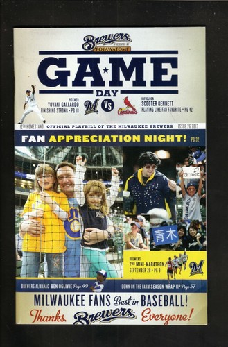 Milwaukee brewers 2013 game - brewers,